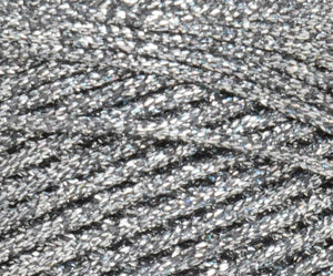 Filled Metallic Macrame Cord, 2.5mm Cotton Filling and Glitter Braided Sparkle Shiny Yarn for Crocheting