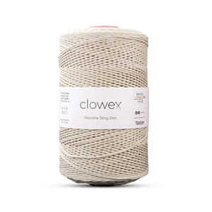 Undyed cotton macrame string in 2mm 3mm 4mm thickness options