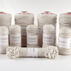 100% natural cotton macrame cord single strand for wall hanging projects