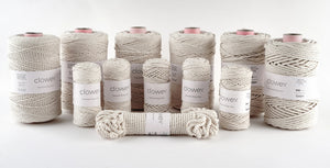 100% natural cotton macrame cord single strand for wall hanging projects