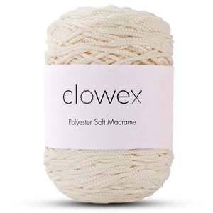 Polyester macrame rope with uniform braided finish