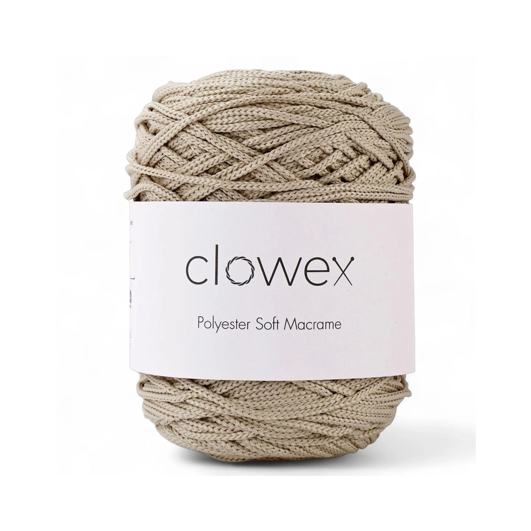 Clowex 2.5mm braided polyester macrame cord ready for modern wall art projects