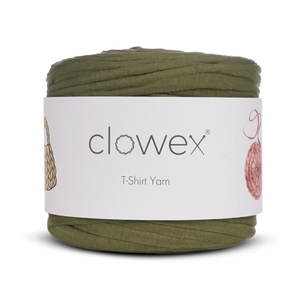 Clowex premium recycled t-shirt yarn for sustainable DIY crafting.
