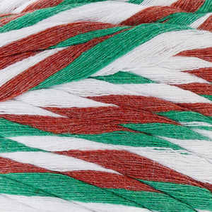 Close texture shot of rainbow macrame cord fibers